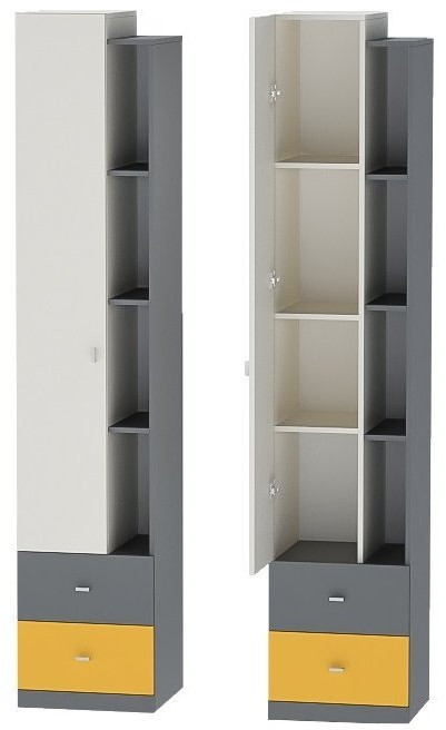 Модульная детская Клео набор 2 (Графит/Миндаль/Океан)