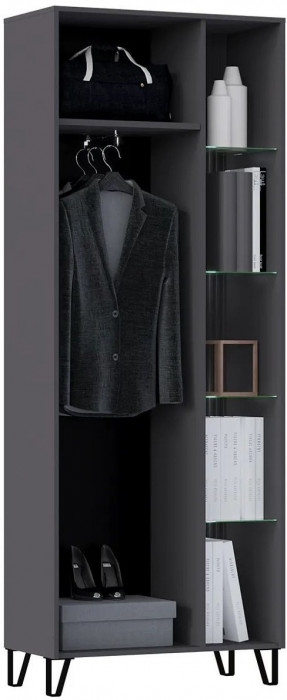 Модульная гостиная Оливия, композиция 1 (Графит, Графит глянец)