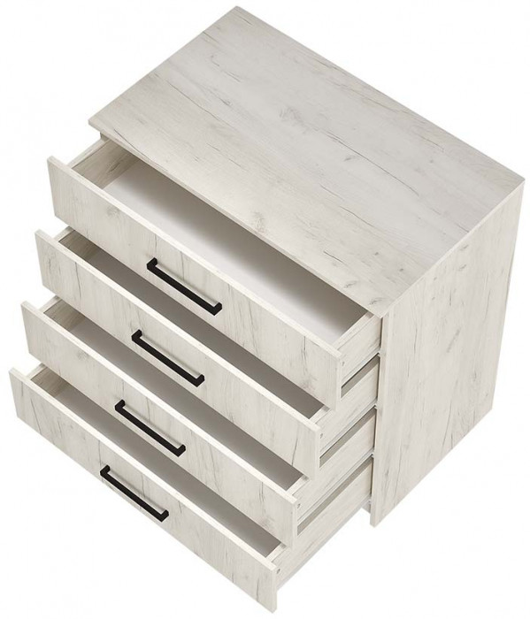 "Фиеста" комод 850 (850х866х500) дуб крафт белый