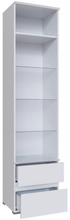 Плейона Пенал-витрина белый