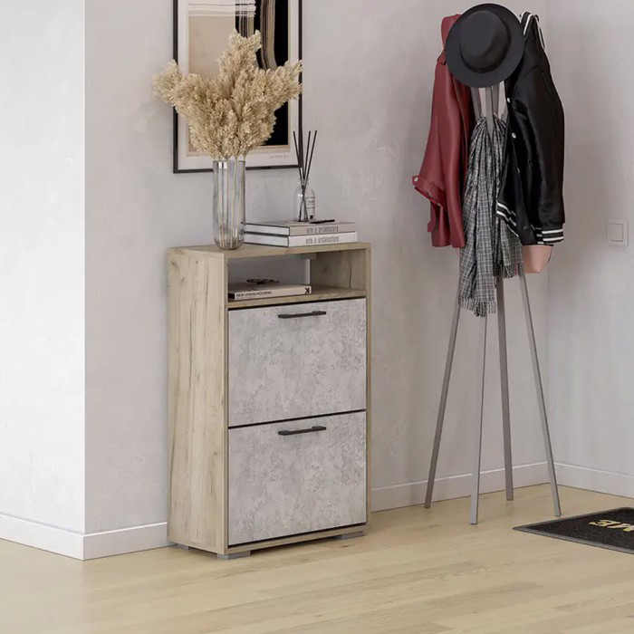 мс для прихожей Бостон ОБ-600 дуб крафт серый/бетонный камень