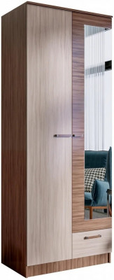 Адель Шкаф 0,8 платяной (Ясень шимо темный / светлый)