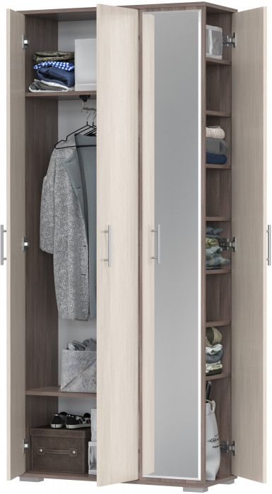 Прихожая 2-3421бод.тем/св Домино-мини, бодега тёмный/бодега светлый