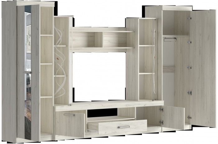 Гостиная Атлантида 2Б (Ясень шимо тёмный / Ясень шимо светлый)