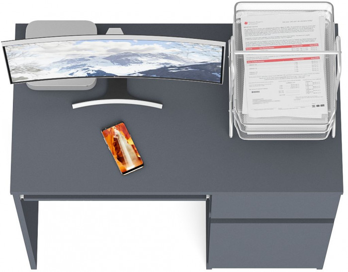 Мори компьютерный стол МС-1 правый, графит