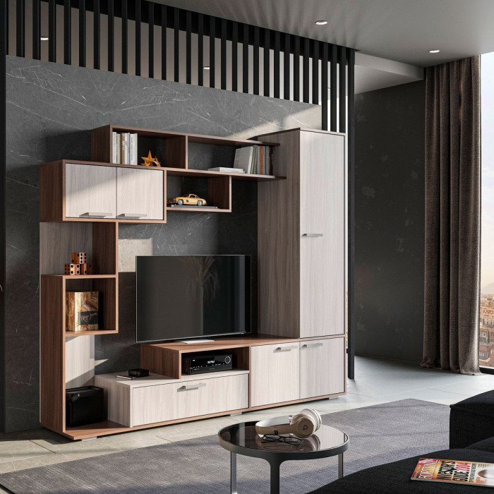 Гостиная Капри ЛДСП шимо темный/шимо светлый