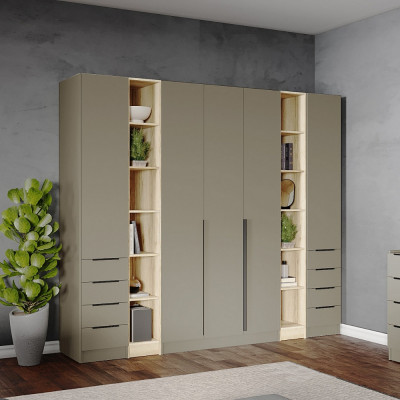 Шкаф Мадрид, композиция 26, Дуб делано/Мокко