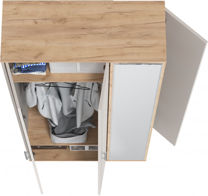 Прихожая 2-3421дкз/к.с Домино-мини, дуб крафт золотой/кашемир серый