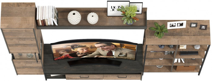 Трувор Гостиная 015, дуб гранж песочный/интра