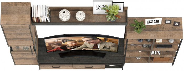 Трувор Гостиная 015, дуб гранж песочный/интра