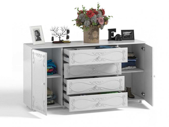 Спальня Италия-5 мягкая спинка белое дерево