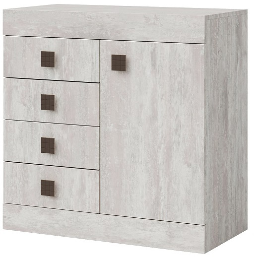 Комод 1 дверь/4 ящика "Лондон" - Ледяное дерево