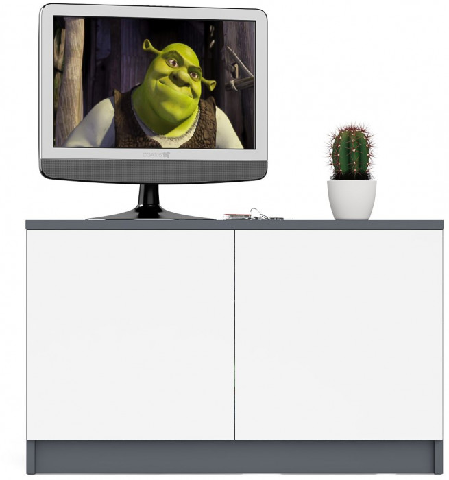 Мори Тумба/антресоль МА900.1, цвет графит/белый, ШхГхВ 90,4х50,4х54,6 см., подходит для шкафа МШ900.1