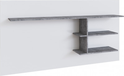 Малави Полка навесная МПН-1 ателье светлое/белый глянец