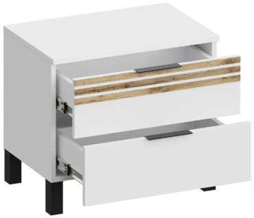 Модульная спальня Нао, набор №2, Графит/Профиль МДФ Дуб вотан