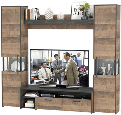 Трувор Гостиная 017, дуб гранж песочный/интра