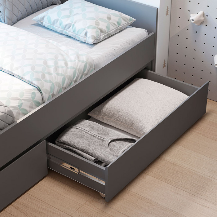 Симпл КР-12 кровать 1,4 м графит