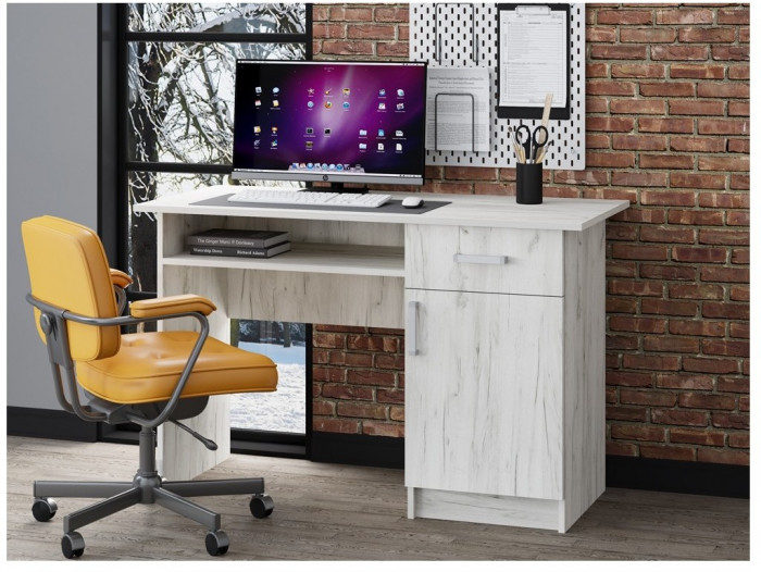 Стол письменный ПС-01 (с дверкой) (Венге / Ясень шимо светлый)