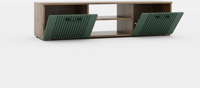 Тумба под телевизор "Монреаль" - Антарцит/Дуб канадский арктик