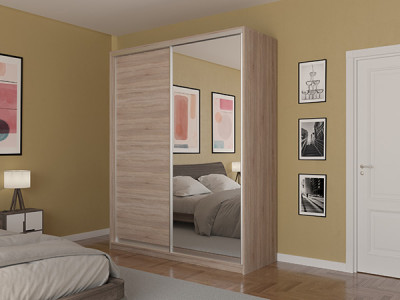 Шкаф-купе Лаурус 2 Сонома Светлый 140х58х220 см