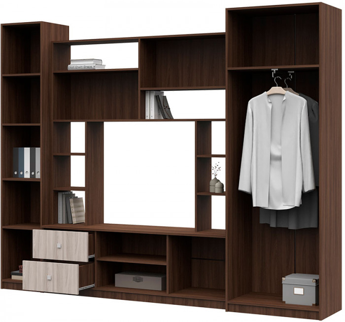 Гостиная Марта-М (Андрей 1)  ЛДСП шимо темный/шимо светлый