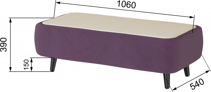 Стол журнальный Пай винный/мдф клен кремовый