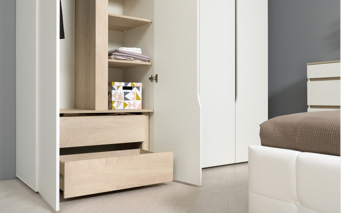 Муссон Спальня № 14, белый/дуб эндгрейн элегантный