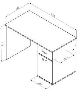 Дельта-15.01 Стол письменный, Салатовый
