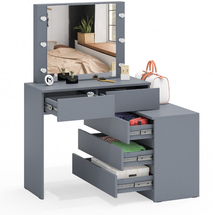 Стол косметический с подсветкой 110, графит