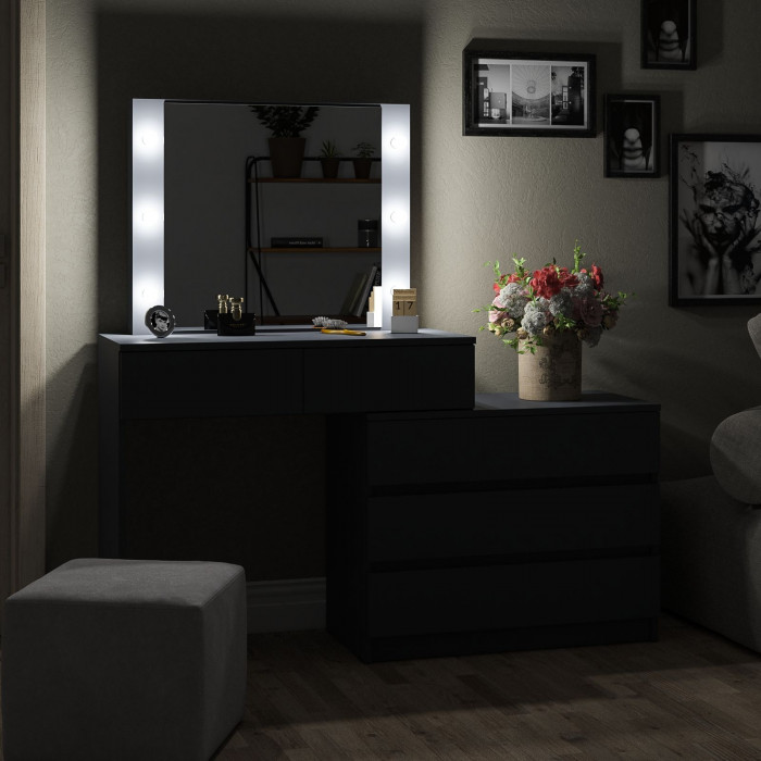 Стол косметический с подсветкой 110, графит