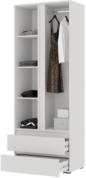 Хелен ШК 01 Шкаф 2х створчатый(0,800х2,100х0,460) белый/белый