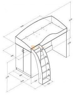Модульная детская Соня (Соня 1 + Соня 2 + Соня 3), Дуб молочный / Салатовый