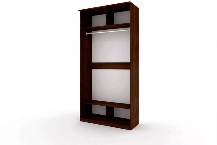 Шкаф купе Модерн 1190х600 2-х дверный зеркальный с пескоструем №4 венге