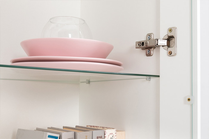 Валенсия Гостиная № 078, цвет ЛДСП белый шагрень/МДФ белый шагрень, ШхГхВ 272,2х38,3х225,2 см., универсальная сборка