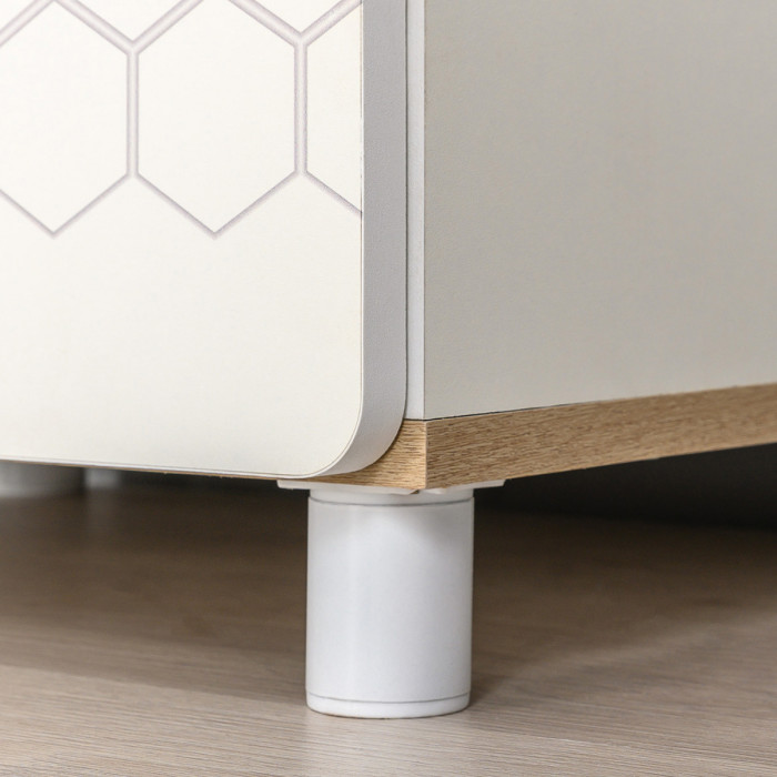 Эйп 13.334 Шкаф для одежды + 13.14 Стеллаж, цвет белый/дуб белый, ШхГхВ 138х51,1х183,8 см., универсальная сборка