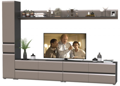 Сидней Комплектация № 105, корпус: антрацит/фасады: МДФ веллюто капучино