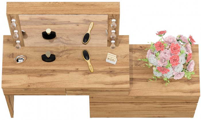 Стол косметический с подсветкой 110, дуб вотан