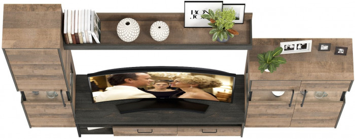 Трувор Гостиная 025, дуб гранж песочный/интра