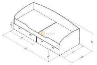 Модульная детская Соня (Соня 1 + Соня 2), Дуб молочный / Оранжевый