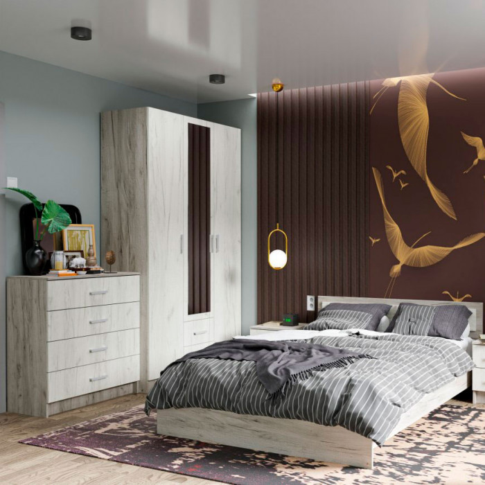 ГАРМОНИЯ ШК 601 М шкаф 3х створчатый  (1,2х2,2х0,5) шимо темный/шимо светлый