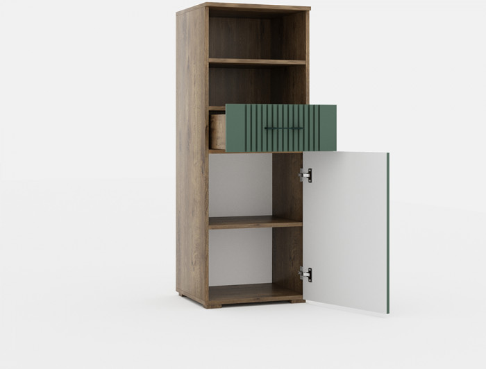 Модульная гостиная "Монреаль" - Дуб канзас/Зеленый матовый