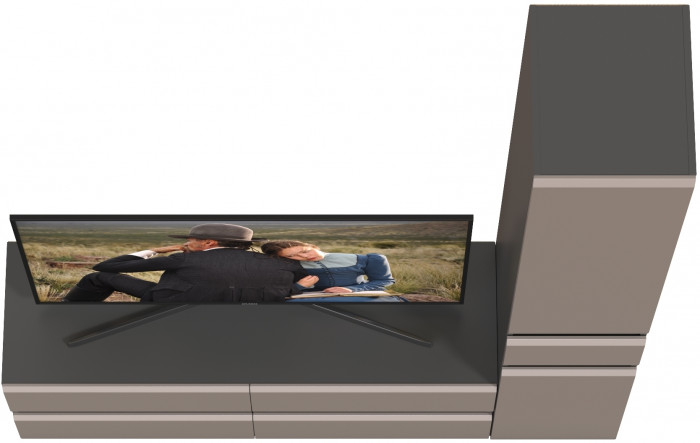 Сидней Комплектация № 015, корпус: антрацит/фасады: МДФ веллюто капучино