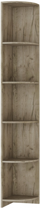 Угловое завершение Колибри-Лофт, Дуб крафт серый