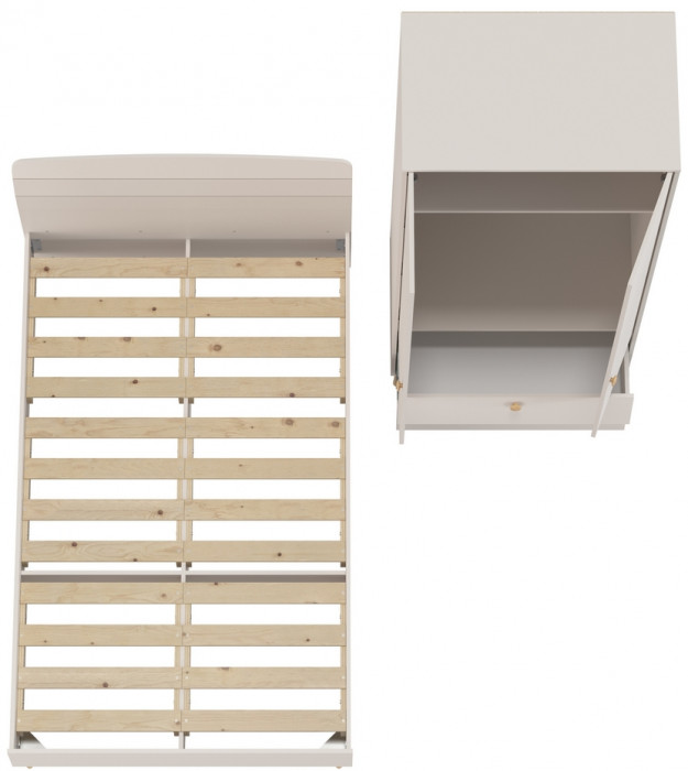 Афина Спальня Кровать 1200 + Шкаф 2-х дверный, кашемир серый