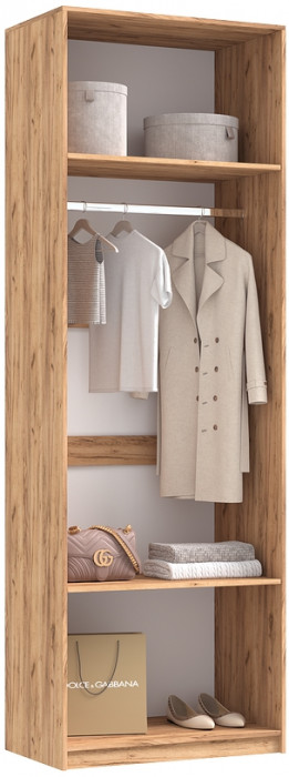 Тумба косметическая со шкафом 2х-ств Марвэл, Крафт золотой/Браш вайт