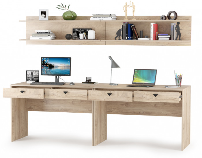 КР100 Бостон № 02, цвет дуб эндгрейн элегантный, 12.69+09.132+12.69+09.132, ШхГхВ 230,4х57,2х180 см.