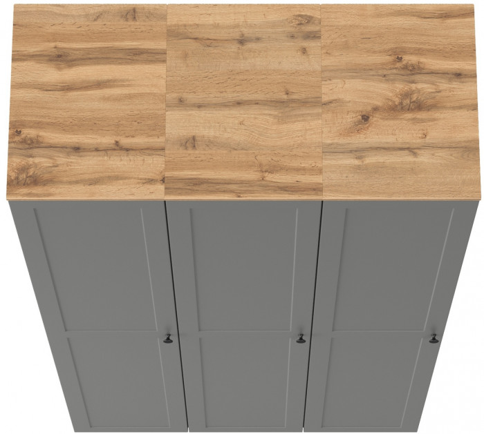 Остин 13.225 Шкаф-пенал 3 шт., цвет серый графит/дуб крафт золотой, ШхГхВ 120х54,3х229,6 см., универсальная сборка