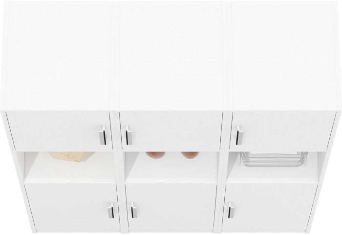 Три Пенала С-МД-СК9П к компьютерному столу С-МД-СК9, белый шагрень